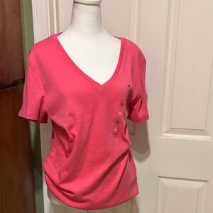 Tommy Hilfiger Coral V-Neck Tee